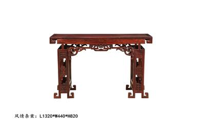 河北衡水厂家批发红木家具价格表 阔叶黄檀黑酸枝风情条案低价处理